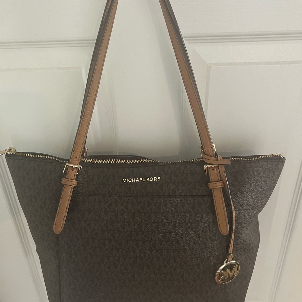 Michael Kors Brown Signature Shoulder Bag